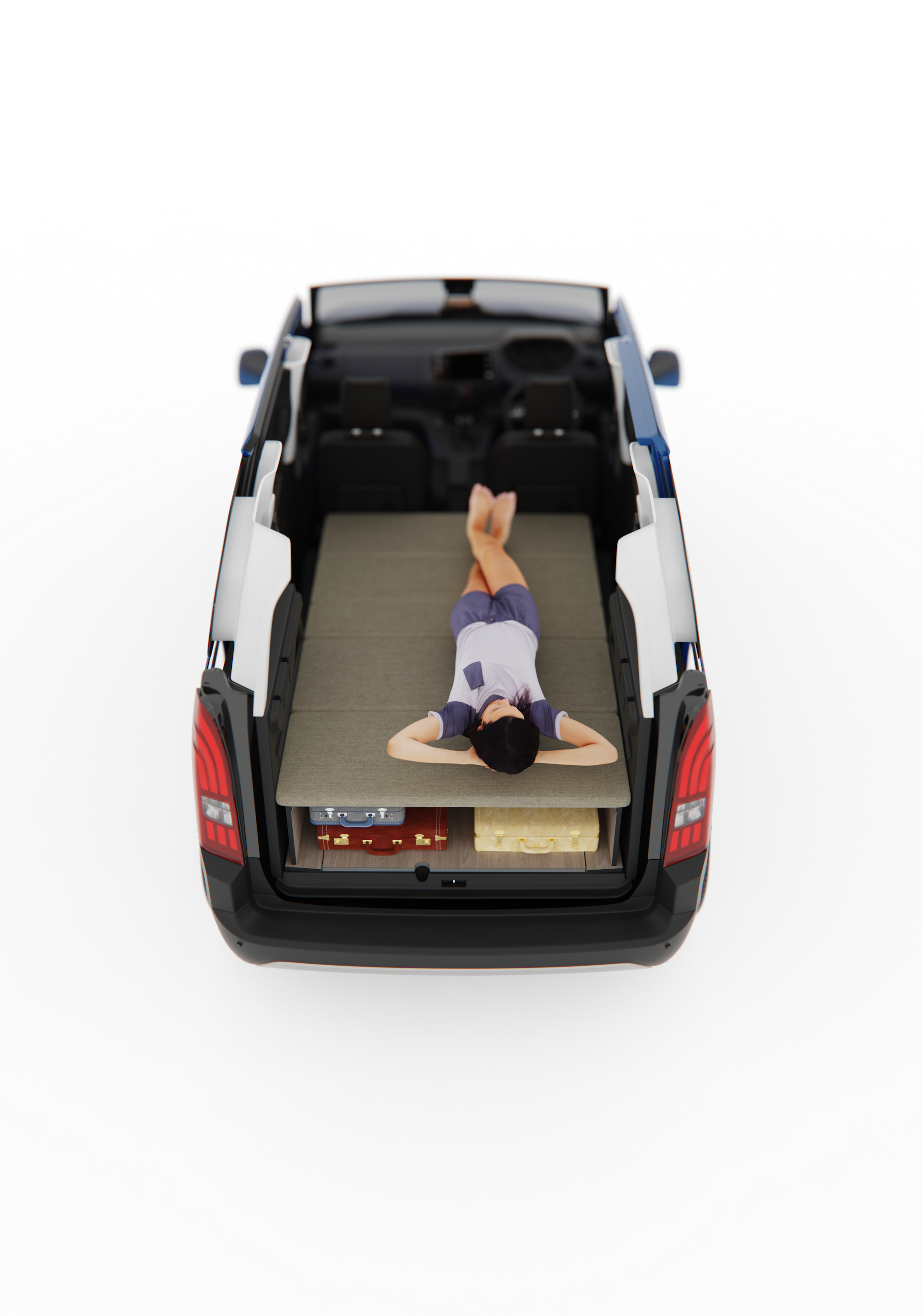 シトロエンベルランゴ、リフター、5人乗りベッドキット