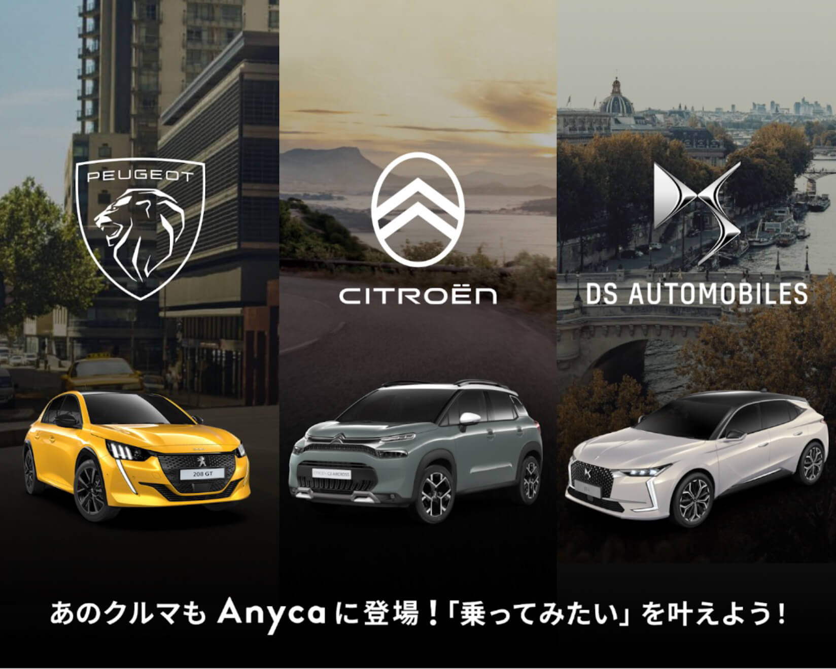 【好評にて期間延長】 プジョー、シトロエン、DSオートモビルがAnycaに参画 洋書